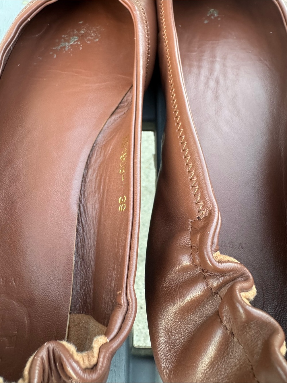Tory Burch Women’s Brown Leather Minnie Travel Ballet Flats! Size 39 (8.5/9). - Picture 11 of 12